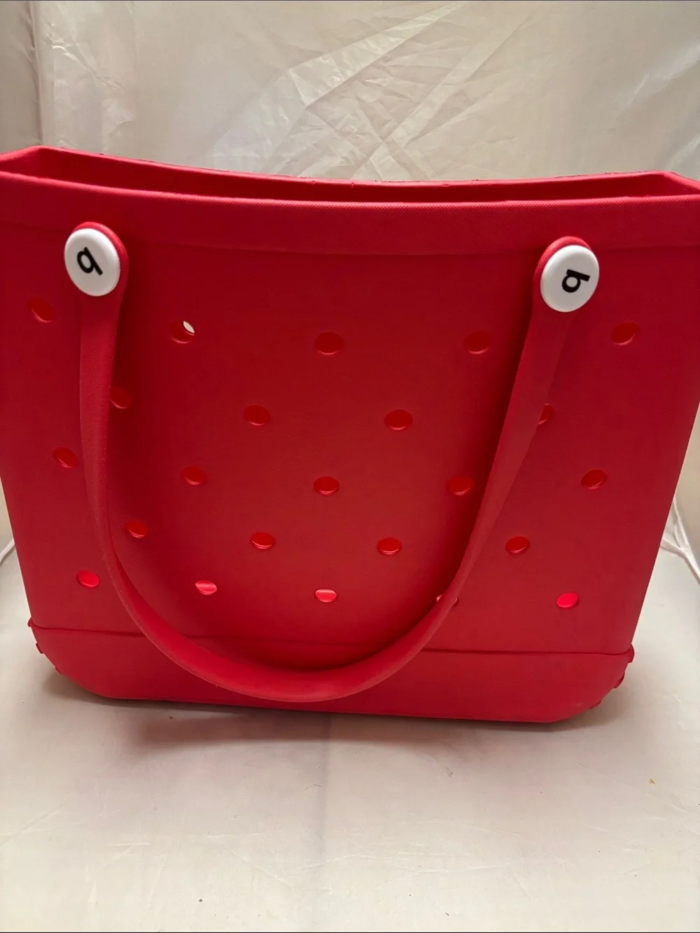 Large Tote Dark Pink Beach Boat Pool Travel 2-Handle Washable Bag